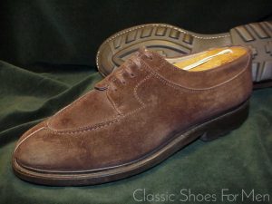 *JOSEPH FENESTRIER (Paris) All-Weather Brown Suede NORWEGIAN: 44D (US 10.5D).
