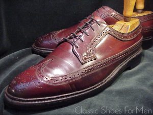 *Vintage FLORSHEIM IMPERIAL SHELL CORDOVAN Full Brogue, Budapester, 1980: US 11.5 Narrow (45 Narrow)