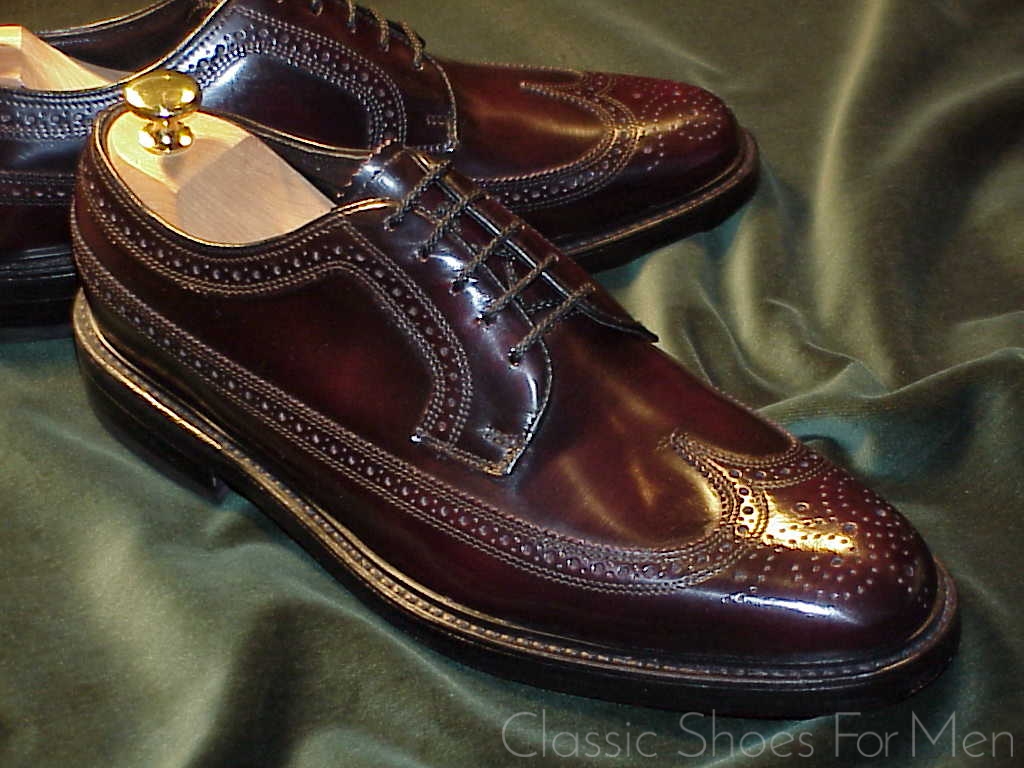 *NEW-FLORSHEIM Imperial Full Brogue Derby Budapester, Circa 1990: 42E - Image 2