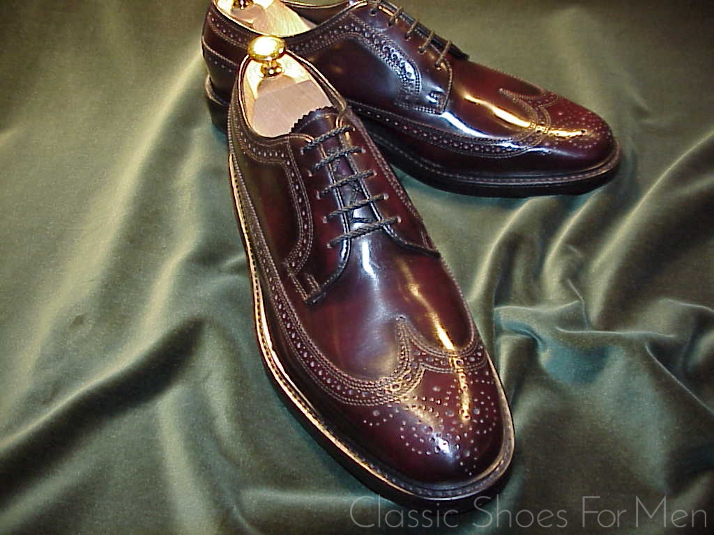 *NEW-FLORSHEIM Imperial Full Brogue Derby Budapester, Circa 1990: 42E - Image 4