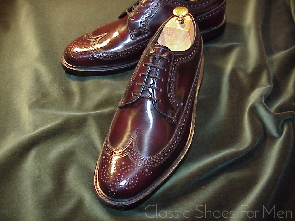 *NEW-FLORSHEIM Imperial Full Brogue Derby Budapester, Circa 1990: 42E - Image 5