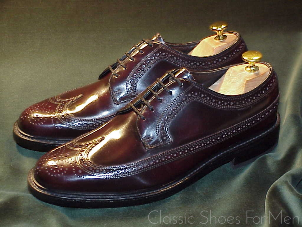 *NEW-FLORSHEIM Imperial Full Brogue Derby Budapester, Circa 1990: 42E - Image 7