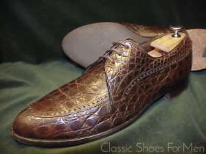 +Very Fine - FLORSHEIM IMPERIAL Alligator Norwegian, Circa 1960: US 10C/D (43-43,5C/D)