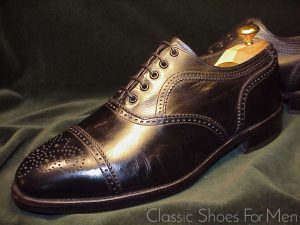 *Fine -Vintage FLORSHEIM IMPERIAL Cap-Toe Oxford Brogue: 41.5 Wide (US 8.5 WIDE)
