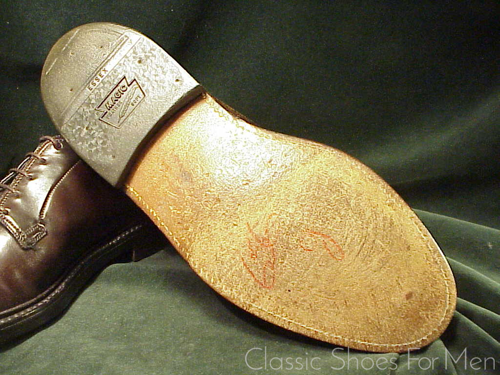 *FLORSHEIM Imperial SHELL CORDOVAN Plain Front Derby, Circa 1980: US 9.5C/D (42.5C/D) - Image 12
