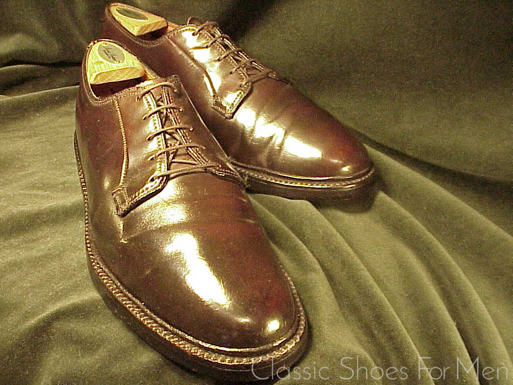 *FLORSHEIM Imperial SHELL CORDOVAN Plain Front Derby, Circa 1980: US 9.5C/D (42.5C/D) - Image 9