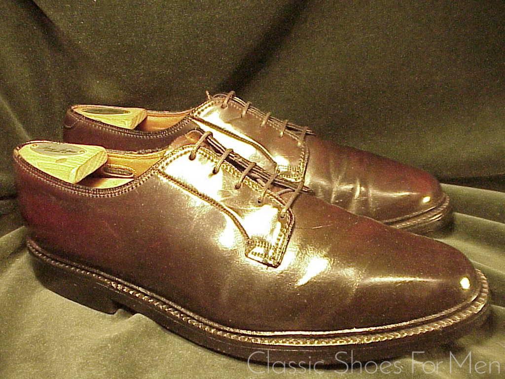 *FLORSHEIM Imperial SHELL CORDOVAN Plain Front Derby, Circa 1980: US 9.5C/D (42.5C/D) - Image 4