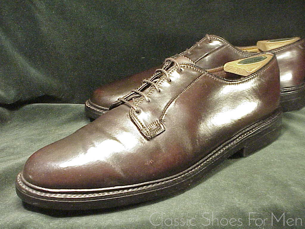 *FLORSHEIM Imperial SHELL CORDOVAN Plain Front Derby, Circa 1980: US 9.5C/D (42.5C/D)