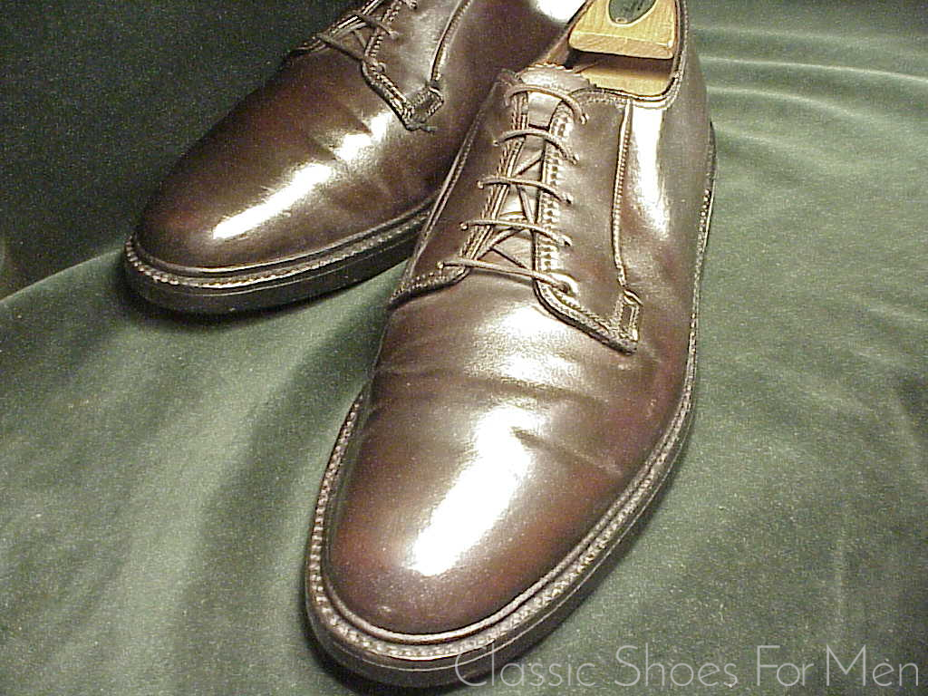 *FLORSHEIM Imperial SHELL CORDOVAN Plain Front Derby, Circa 1980: US 9.5C/D (42.5C/D) - Image 7