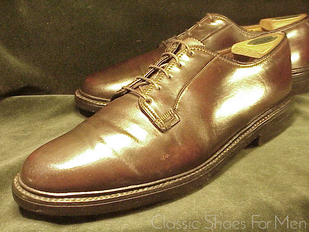 *FLORSHEIM Imperial SHELL CORDOVAN Plain Front Derby, Circa 1980: US 9.5C/D (42.5C/D) - Image 10