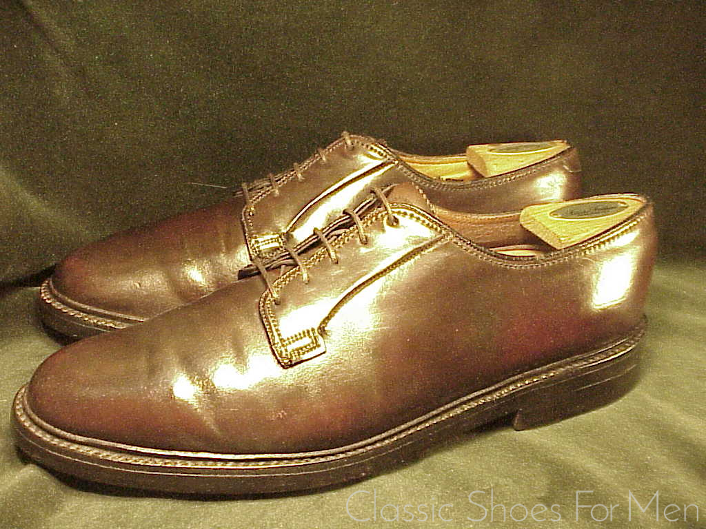 *FLORSHEIM Imperial SHELL CORDOVAN Plain Front Derby, Circa 1980: US 9.5C/D (42.5C/D) - Image 6