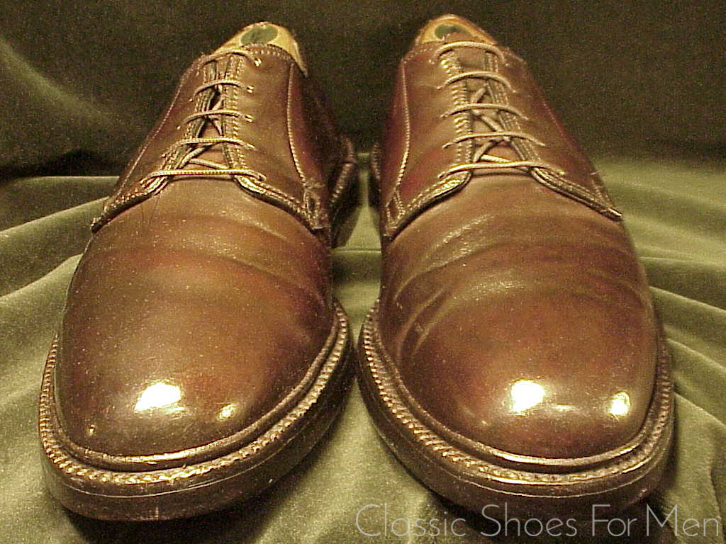 *FLORSHEIM Imperial SHELL CORDOVAN Plain Front Derby, Circa 1980: US 9.5C/D (42.5C/D) - Image 8
