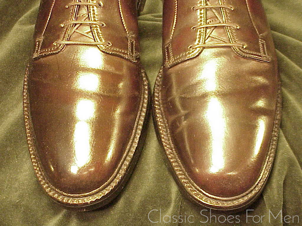 *FLORSHEIM Imperial SHELL CORDOVAN Plain Front Derby, Circa 1980: US 9.5C/D (42.5C/D) - Image 5