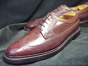 *Very Fine FLORSHEIM Imperial SHELL CORDOVAN Budapester, Circa 1990: US 10.5D (44D)