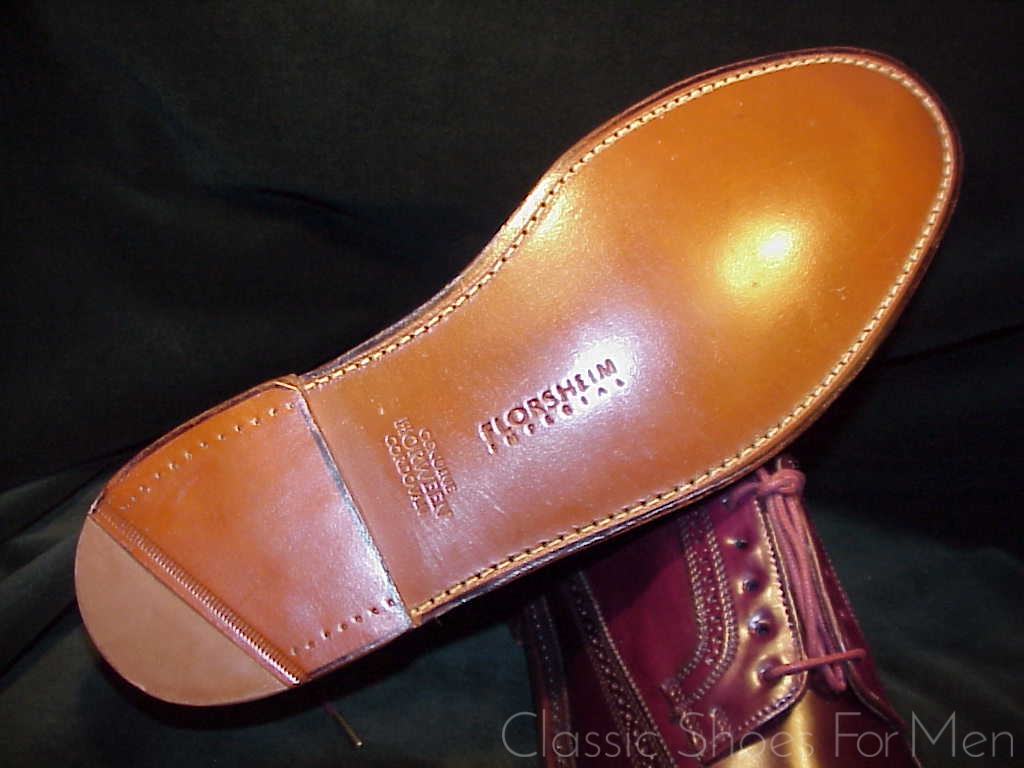 *NEW - (Modern) FLORSHEIM IMPERIAL SHELL CORDOVAN Full Brogue Budapester: US 11D (44.5D) - Image 10