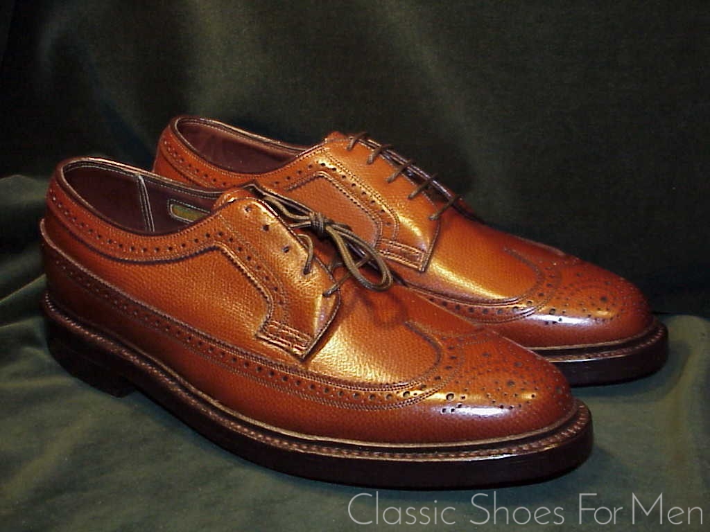 *NEW - Florsheim "Royal" Imperial Full Brogue Budapester, Circa 1985: 41.5D - Image 4