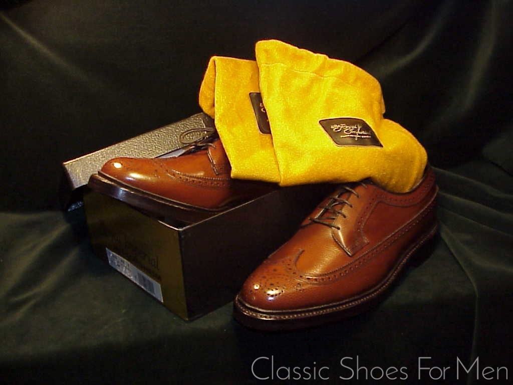 *NEW - Florsheim "Royal" Imperial Full Brogue Budapester, Circa 1985: 41.5D - Image 8