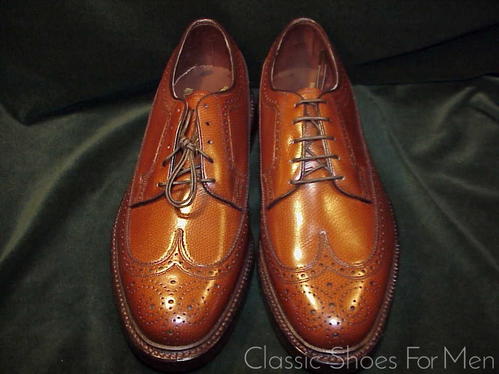*NEW - Florsheim "Royal" Imperial Full Brogue Budapester, Circa 1985: 41.5D - Image 2