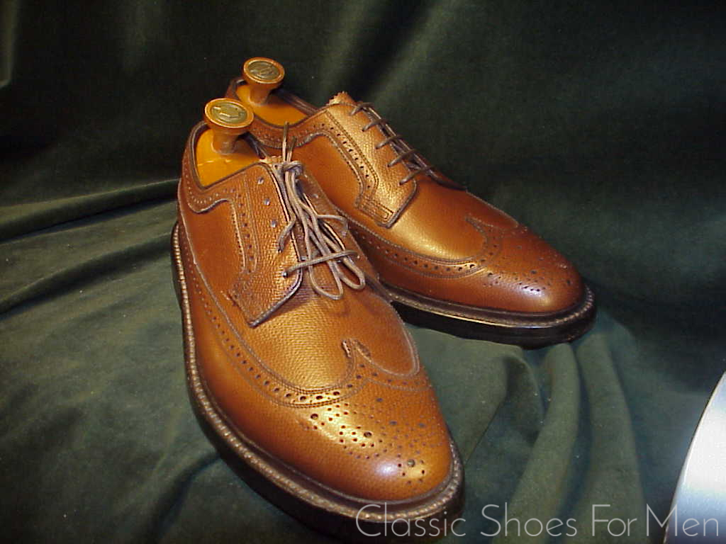 *NEW- FLORSHEIM "Royal" IMPERIAL Full Brogue Derby Budapester (Brown) Cir.1985: US 10-10.5 Narrow (43.5-44Narrow) - Image 9