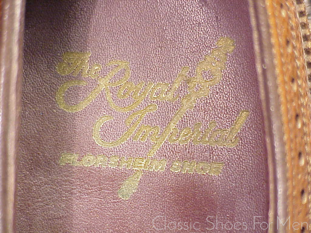 *NEW- FLORSHEIM "Royal" IMPERIAL Full Brogue Derby Budapester (Brown) Cir.1985: US 10-10.5 Narrow (43.5-44Narrow) - Image 10