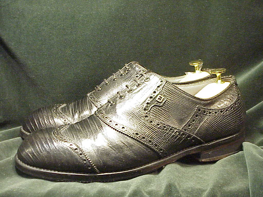 *Custom-Order FOOTJOY Eidechsenleder-Lizard Full Brogue STREET Oxford: US 12EE (46EE) - Image 6