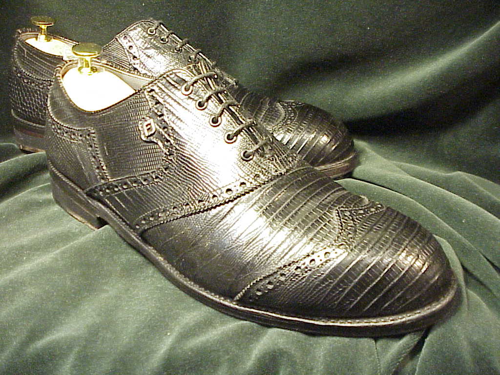*Custom-Order FOOTJOY Eidechsenleder-Lizard Full Brogue STREET Oxford: US 12EE (46EE) - Image 3