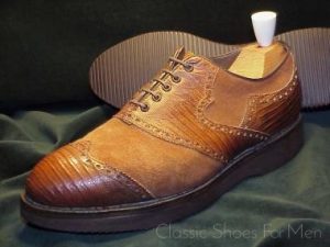 *Near new - FOOTJOY All-Weather Lizard/Suede Spectator Oxford:42D