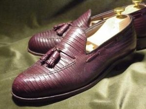 *Fine FOOTJOY Eidechsenleder - Lizard Tassel Loafer, Circa 1975: US 8.5D (41,5D)
