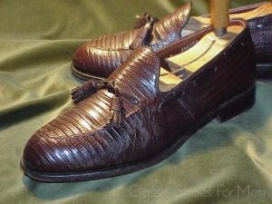 *FOOTJOY Eidechsenleder - Lizard Tassel Loafer, Circa 1970: US 9.5D (42.5D)