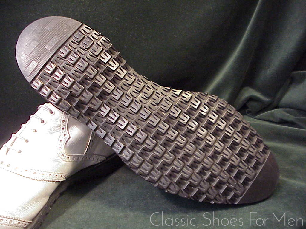 *Near new - WHITE All-Weather FOOTJOY Full Brogue Oxford, Circa 1980: 43-43.5 WIDE (US10 WIDE) - Image 12