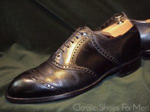 *Fine - FOOTJOY "Black on Black" Full Brogue SPECTATOR Saddle Oxford: US 10.5D (44D)