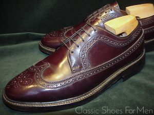 *Fine-Historic FREEMAN Corfam 1965 Full Brogue Derby (Budapester): 41.5D (US 8.5D)