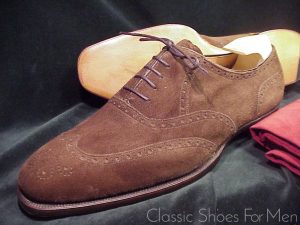 *NEW-BESPOKE, GEORGE CLEVERLEY, Suede, Full Brogue Oxford & Trees: US 11.5-12E (45-46E)