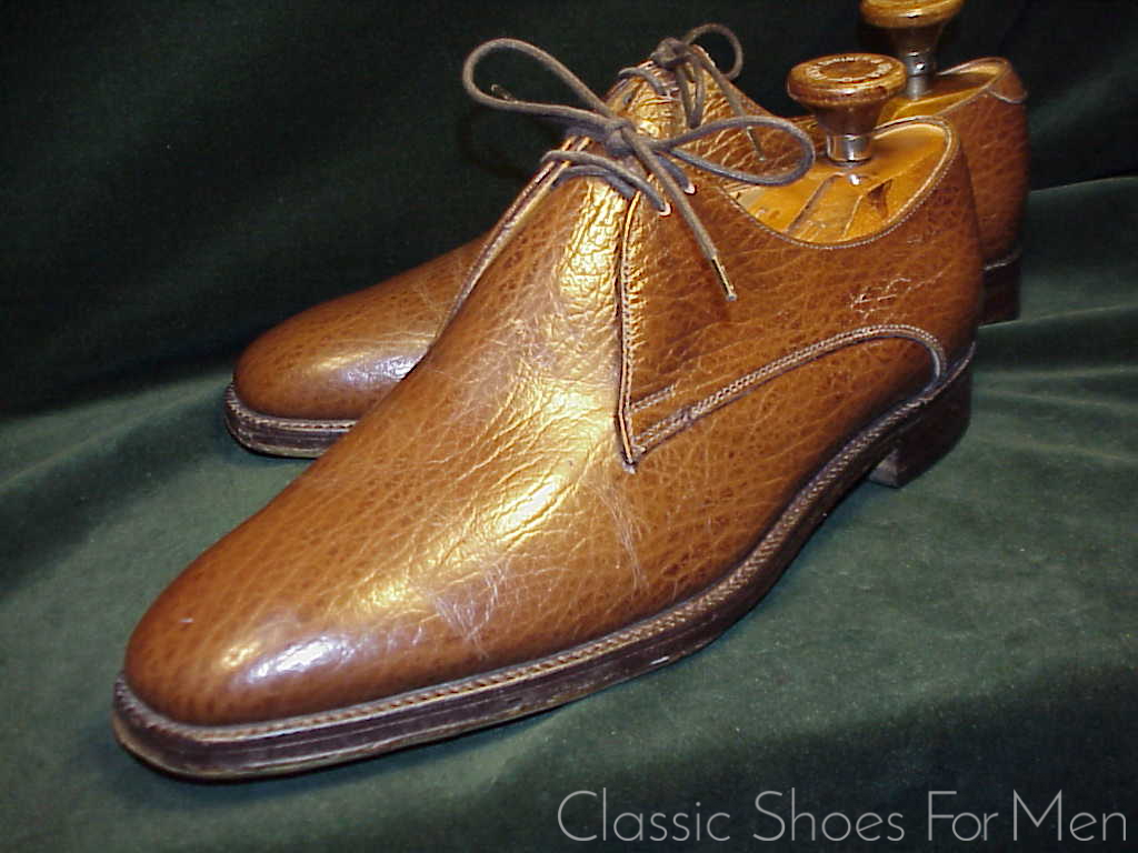 *Vintage GRENSON Exotic African WATER BUFFALO 2-Eyelet Derby: 44D/E (US 10.5D/E) - Image 11
