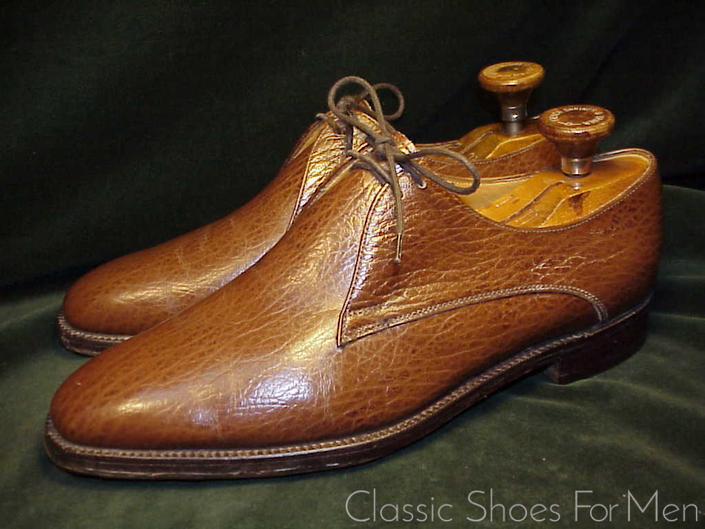 *Vintage GRENSON Exotic African WATER BUFFALO 2-Eyelet Derby: 44D/E (US 10.5D/E) - Image 9
