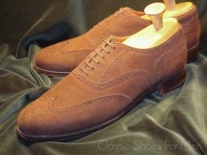 *Like new- GRENSON for Cole Haan, Suede 6-Eyelet Full Brogue: US 11D (44.5D)
