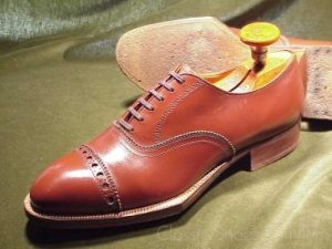 *Very Fine - Important Antique HANOVER, Spade Sole, Cap-Toe Oxford, Circa 1925: 41D (US 8D)