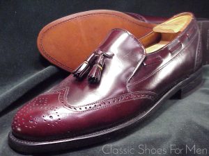 *NEW - HANOVER (U.S.A.) Wing-Tip Brogue Tassel Loafer, Circa 1980: US 8D (41D)