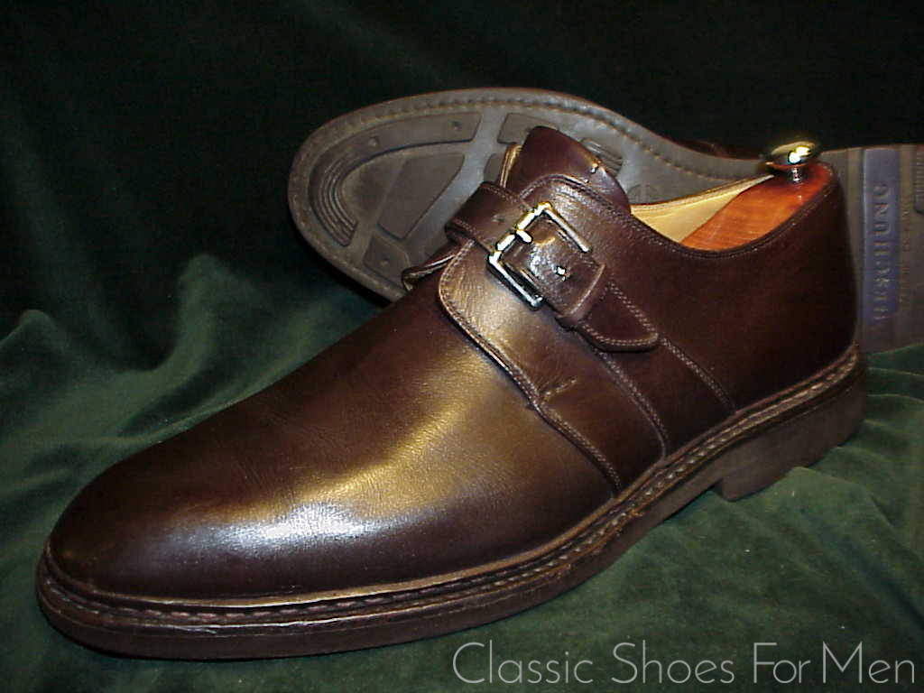 *HESCHUNG, France, All-Weather "Goiser" Saddle Monk Strap: 47D (US 13D)