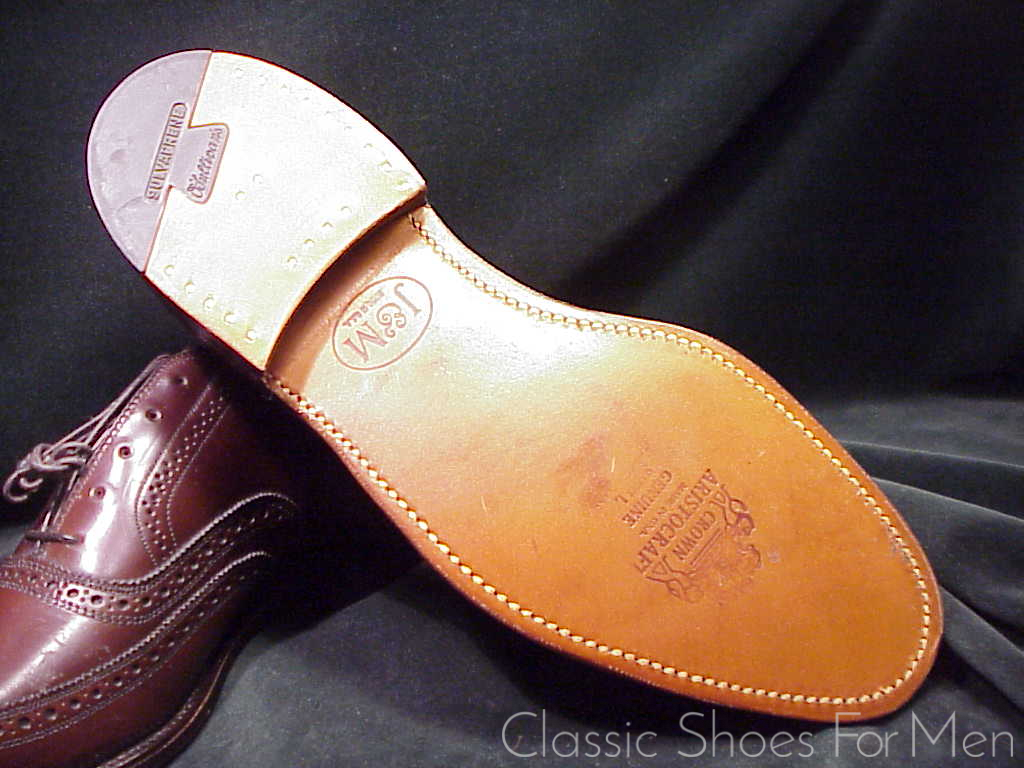 *NEW - JOHNSTON & MURPHY "Cigar" SHELL CORDOVAN Full Brogue Oxford, Circa 1980: US 10D (43-43,5D) - Image 13