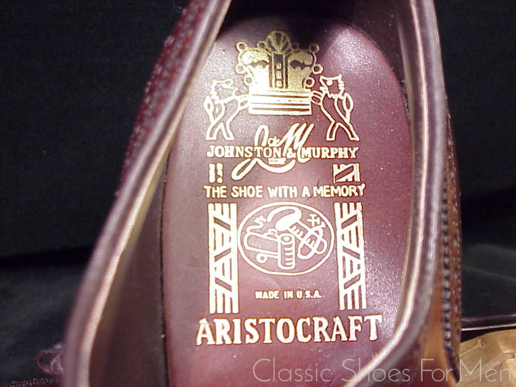 *NEW - JOHNSTON & MURPHY "Cigar" SHELL CORDOVAN Full Brogue Oxford, Circa 1980: US 10D (43-43,5D) - Image 10