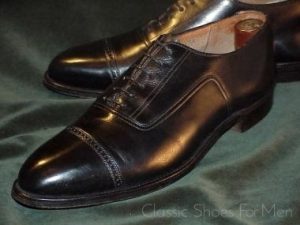 Historic Pre-War Antique WHITEHOUSE HARDY 6-Eyelet Cap-Toe Oxford: 41D-41.5C