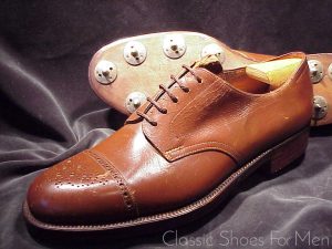 Bespoke JOHN LOBB GOLF Cap-Toe Derby, Circa 1969: US 10E (UK 9F) (10-10.5E)