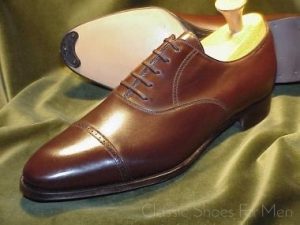 *NEW - JOHN LOBB "Prestige" line "Philip II" Cap-Toe Oxford Brogue: 46-46.5D. (US 12-12.5D)