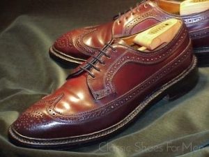Vintage KNAPP Shoe Co. SHELL CORDOVAN Full Brogue Derby: 40D