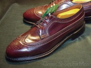 NEW - Vintage KNAPP Shoe Co. Full Brogue Derby (Budapester), Cir.1970: 42D