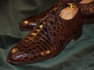 *Custom-Made LEE KEE Alligator 3-Eyelet Blucher, Circa 1980:42D