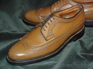 *Fine Bespoke LEE KEE Full Brogue Derby (Budapester), "Golden Harvest", Circa 1990: US 10C/D (43-43,5C/D)