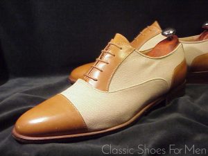*Near new - LORENZO BANFI Canvas Oxford Spectator: 44.5D (US 11D)