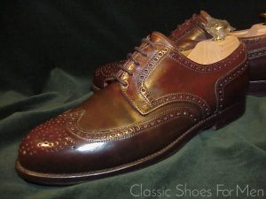 [Central European Master Series] *Very fine - LUDWIG REITER 5-Eyelet, SHELL CORDOVAN Full Brogue Derby (Budapester): 42D (US 9D)